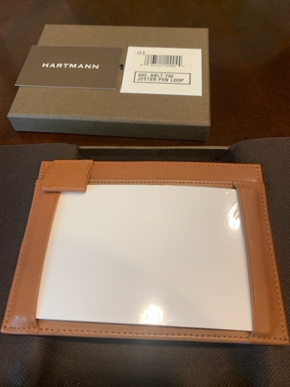 Hartmann Tan Leather Jotter Pen Loop Holder